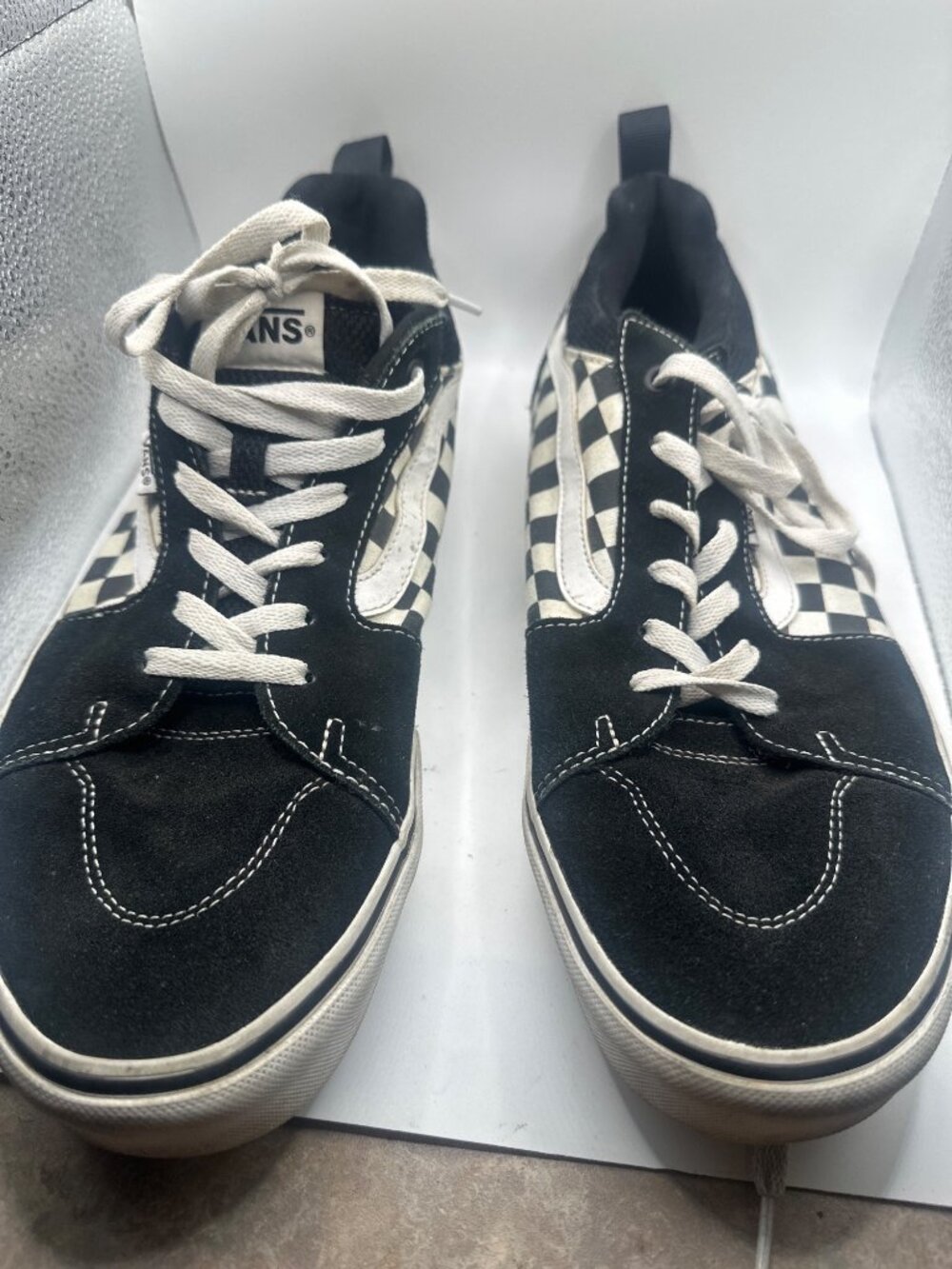 Vans Old Skool Checkered Skate Shoes Mens Size 13 Black & White Classic Casual S